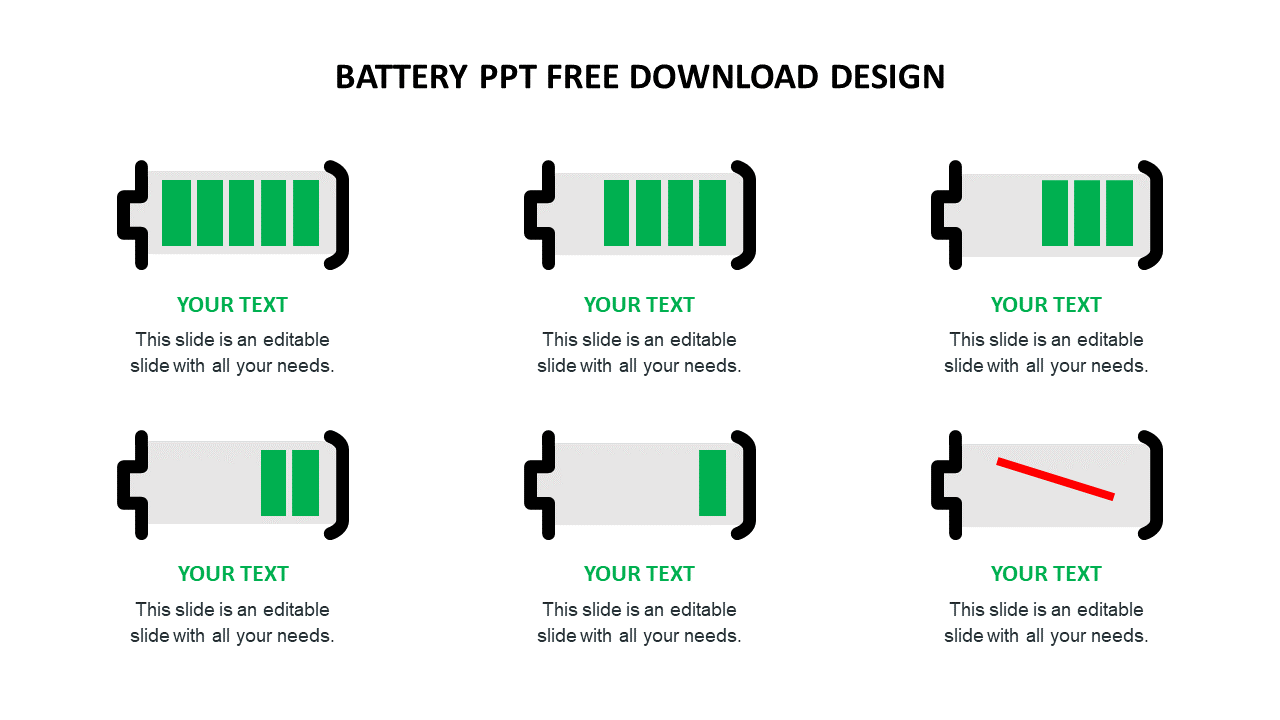 Free - Use Battery PPT Free Download Design PowerPoint Slide